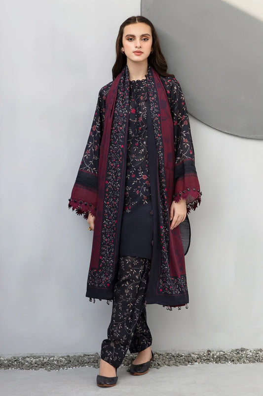 3PC Digital Printed Lawn Unstitched Suit BB020