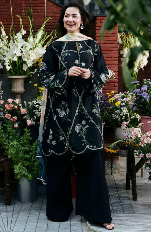 Dhanak Embroidered 3-PC Premium Unstitched Suit